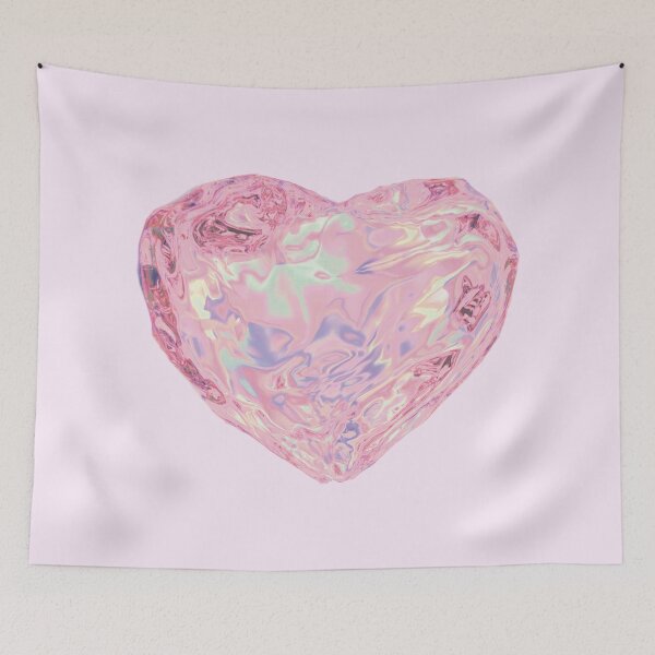 Item preview, Iridescent 3D Pink Heart  designed and sold by marina ralston.