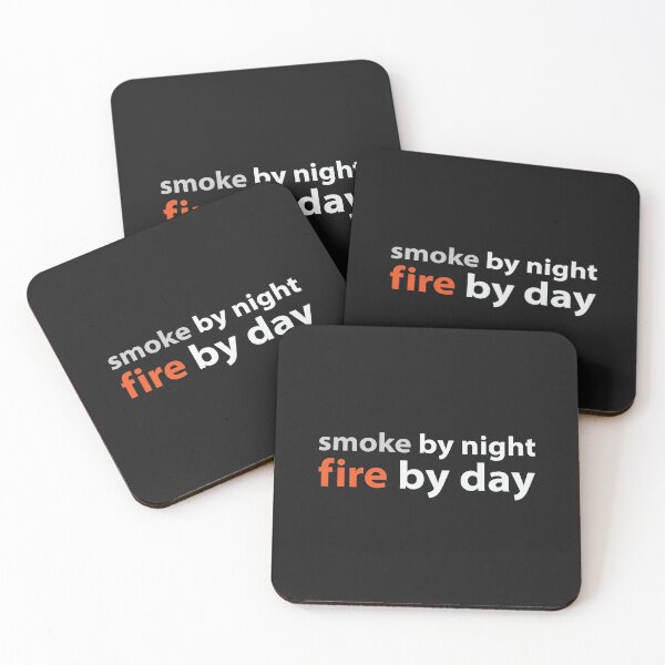 Item preview, Smoke by night fire by day quote from Hand Book For Mankind White Text base design 2 designed and sold by Babadollcraft.