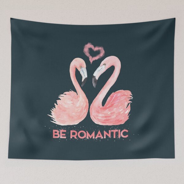 Item preview, Be Romantic Flamingo Couple love designed and sold by SweetbeStore.