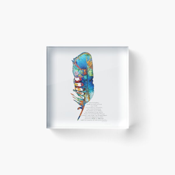 Walk In Balance - Lakota Native American Prayer Art - Sharon Cummings Acrylic Block