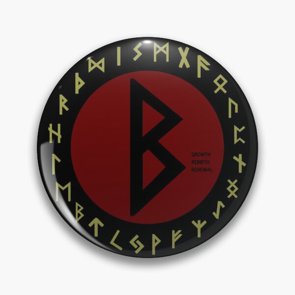 Aperçu de l'œuvre Symbole de Rune Berkana Futhark rouge créée et vendue par Depic Spirit.