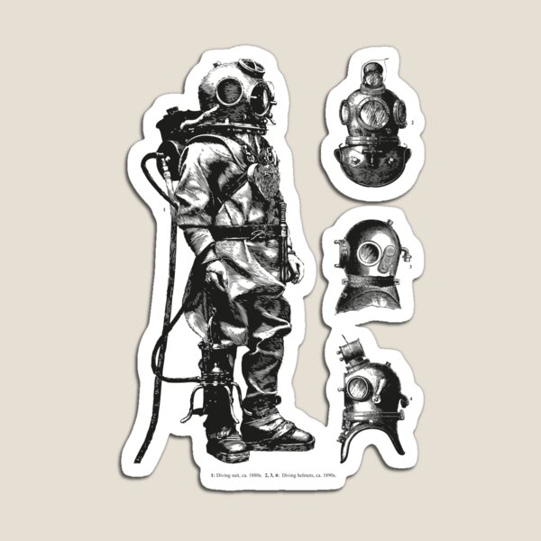 Vintage Deep Sea Diver | Nautical | Magnet