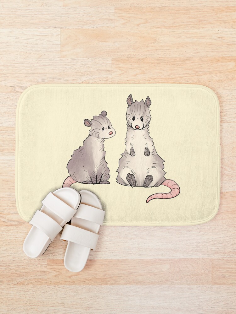 Thumbnail 1 of 6, Bath Mat, Possums designed and sold by rainetherabbit.