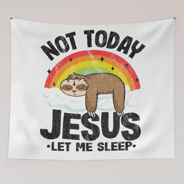 Item preview, Not Today Jesus Let Me Sleep Funny Death Metal designed and sold by Stronzi.