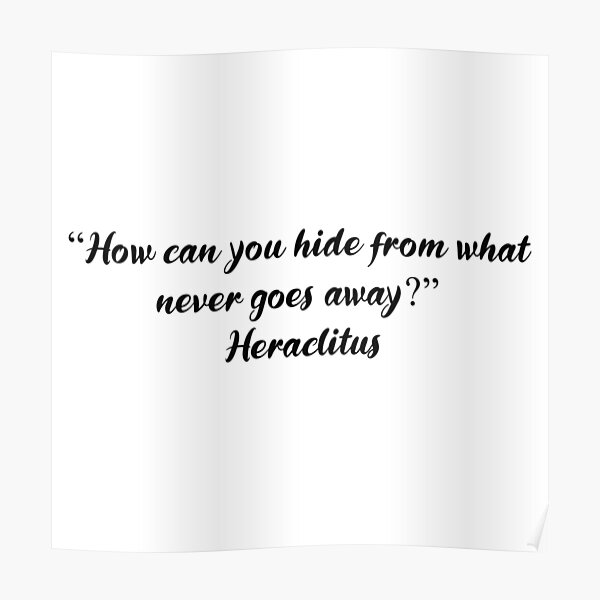 Poster Heraclitus Zitate Redbubble