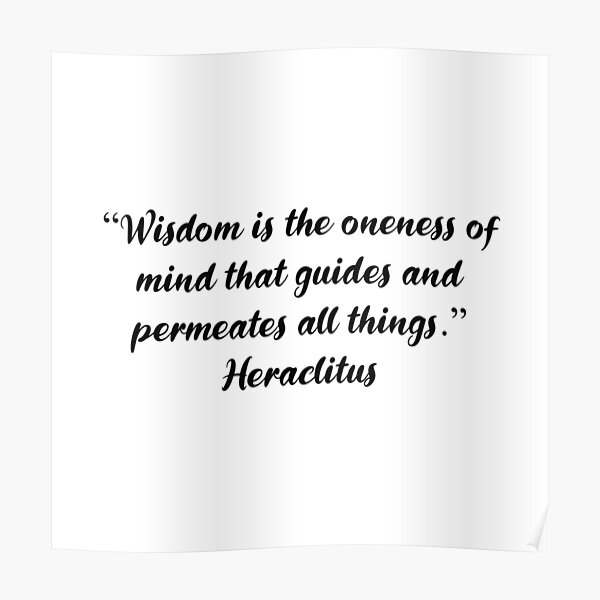 Poster Heraclitus Zitate Redbubble