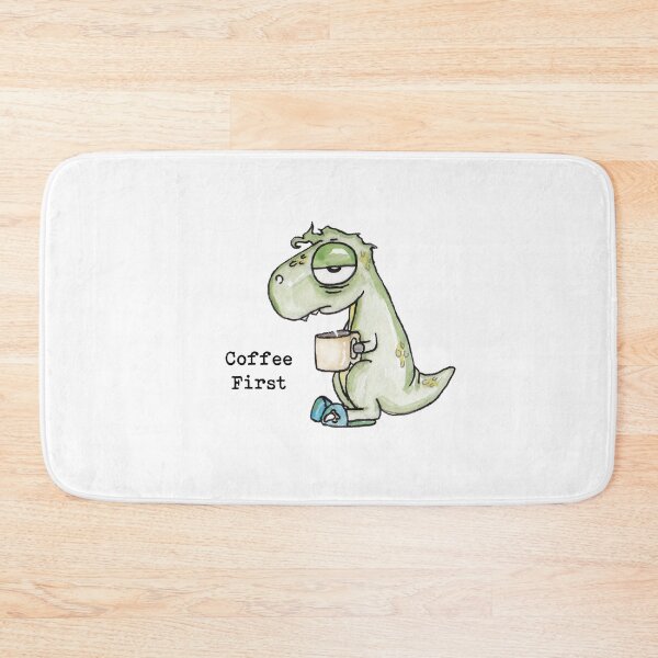 Item preview, Coffee First (Dinosaur) designed and sold by Anna Fok.