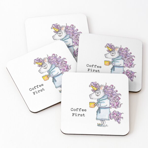 Item preview, Coffee First (Unicorn) designed and sold by Anna Fok.