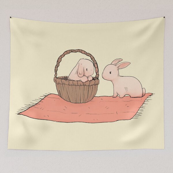 Item preview, bunny basket designed and sold by rainetherabbit.
