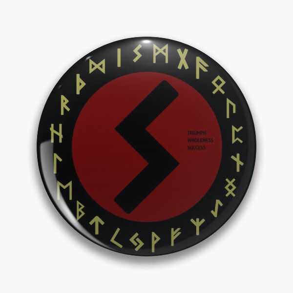 Item preview, Red Sowulo Elder Futhark Rune Symbol designed and sold by Depic Spirit.