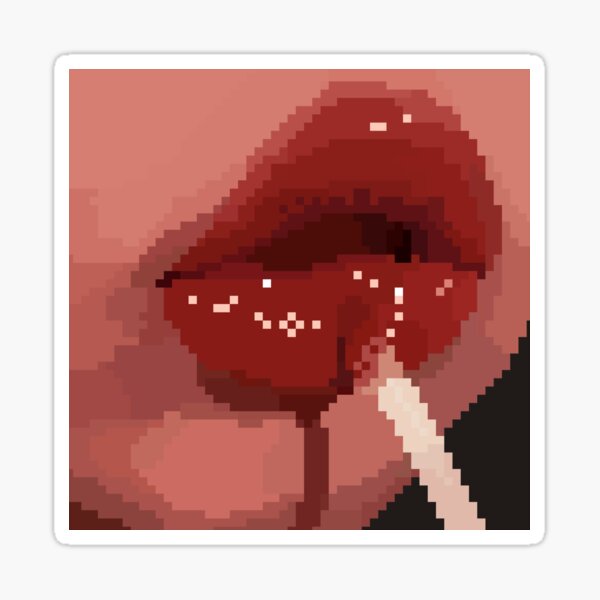 Item preview, Grunge lip gloss pixel art red designed and sold by saffl0wer.