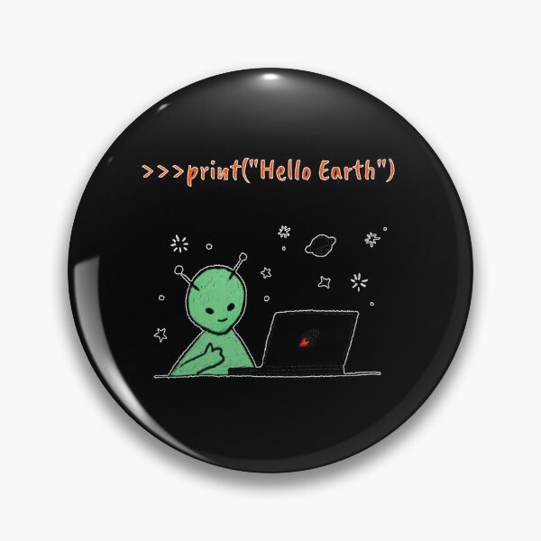 Item preview, Programación de Hello Earth Alien en Python - Geeky Alien Coder designed and sold by IrinchiDE.