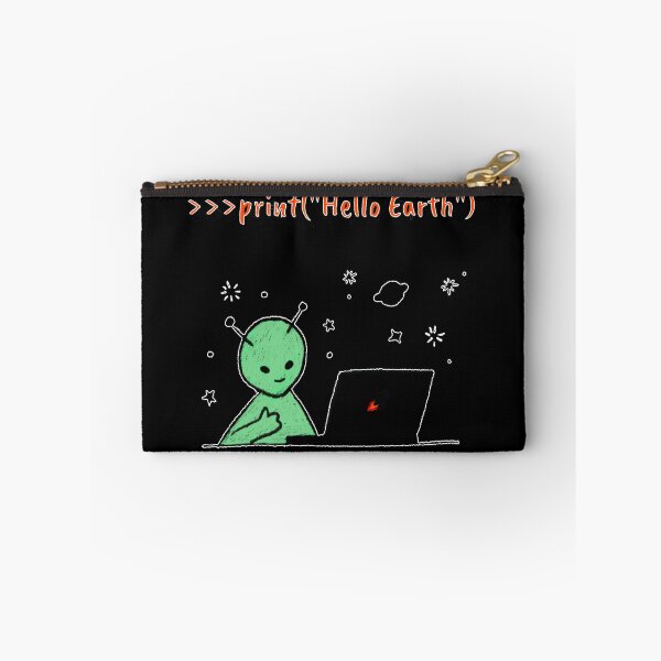 Item preview, Hello Earth Alien Programming in Python - Geeky Alien Coder designed and sold by IrinchiDE.