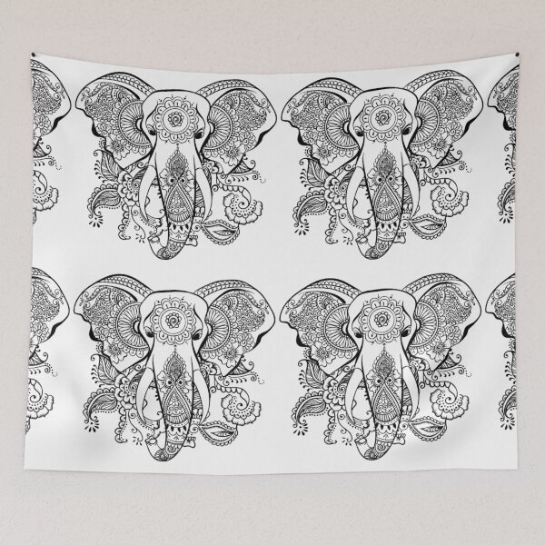 Item preview, Decorated black design of Elephant.....!! designed and sold by VIVEK KUMAR RAI.