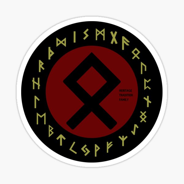 Item preview, Red Othala Futhark Rune Symbol designed and sold by Depic Spirit.