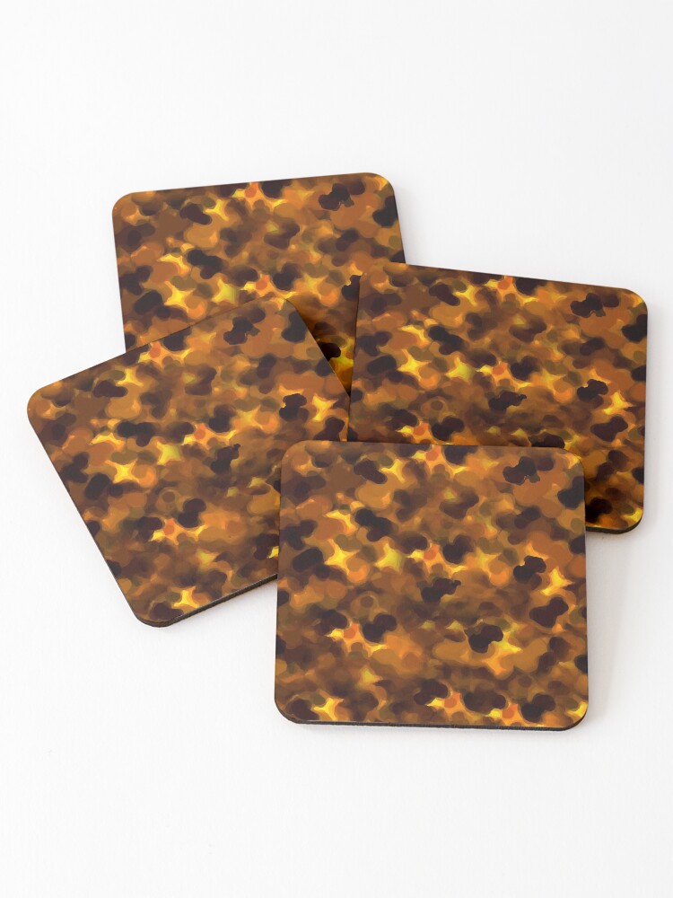 Thumbnail 1 of 5, Coasters (Set of 4), Tortoise Shell Design designed and sold by sanfranglasgow.