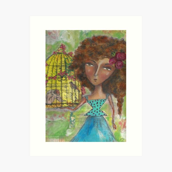 Singing Caged Bird Art Print