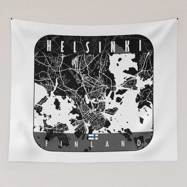 Item preview, HELSINKI MAP FINLAND designed and sold by hatimelhag.