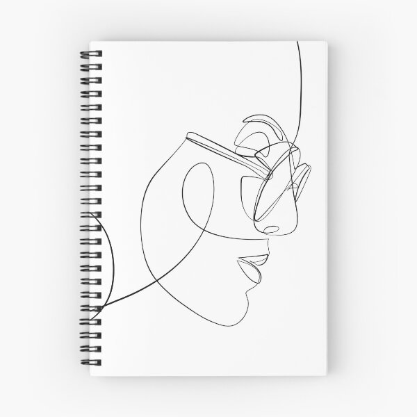 Item preview, "Side Profile" Girl With Glasses One Line designed and sold by Infinitenoon.