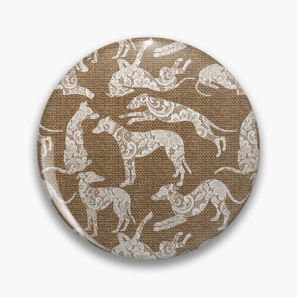 Item preview, Vintage Lace Burlap Rustic Greyhounds designed and sold by GreytGraphicals.