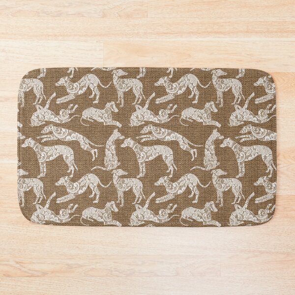 Item preview, Vintage Lace Burlap Rustic Greyhounds designed and sold by GreytGraphicals.