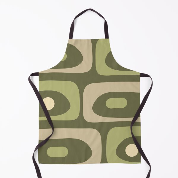 Item preview, Mid-Century Modern Piquet Minimalist Abstract Olive Green and Muted Beige  designed and sold by kierkegaard.