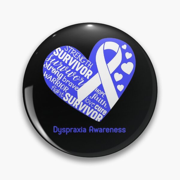 Item preview, Dyspraxia Heart Support Dyspraxia Warrior Fighting designed and sold by GennieShop.