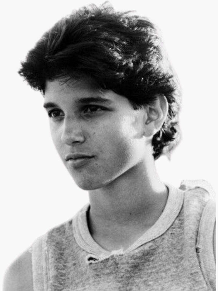 "Ralph Macchio Black And White" Sticker for Sale by inspiredtiger