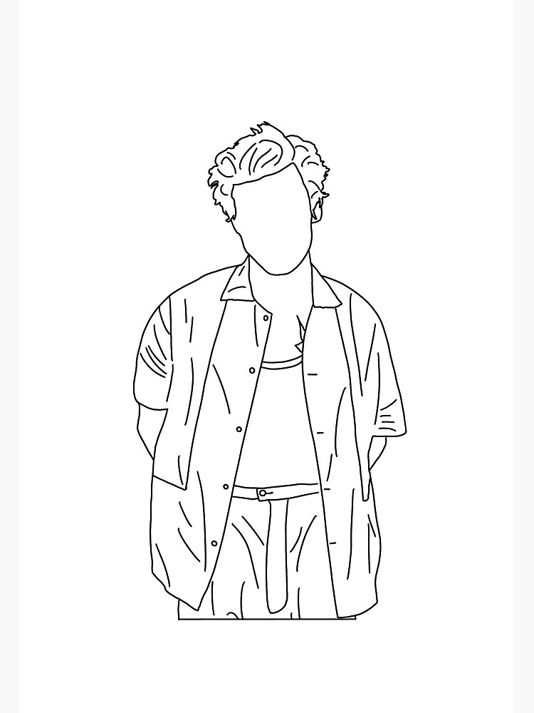 "Harry Styles outline" Art Print by izzmade Redbubble