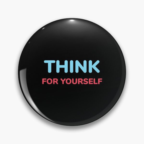 Item preview, THINK FOR YOURSELF red and blue designed and sold by Inspirationmotivation.