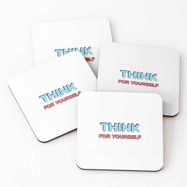 Item preview, THINK FOR YOURSELF red and blue designed and sold by Inspirationmotivation.