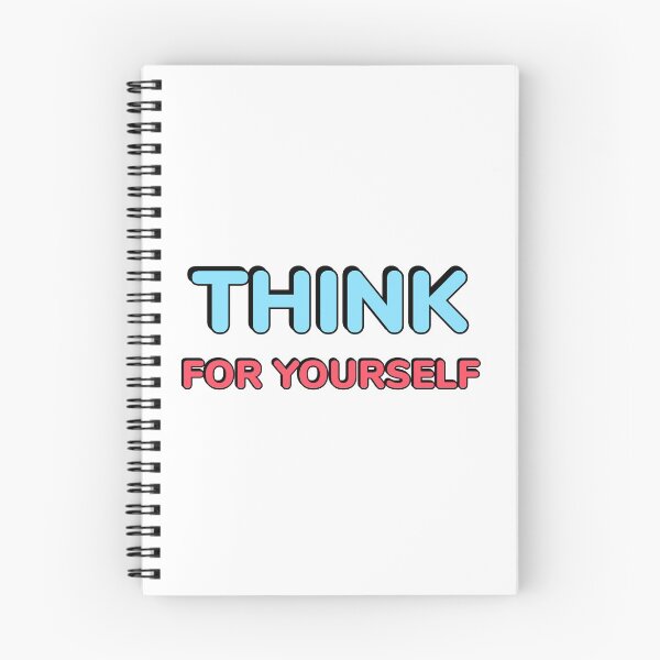 Item preview, THINK FOR YOURSELF red and blue designed and sold by Inspirationmotivation.