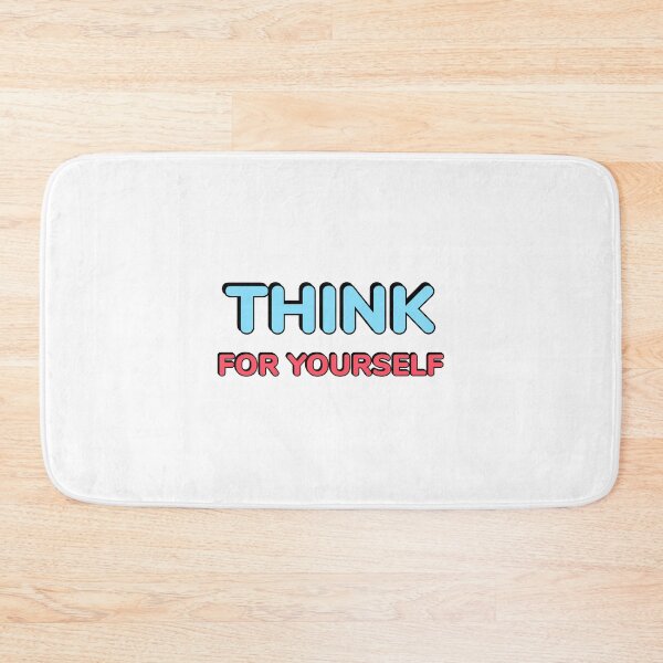 Item preview, THINK FOR YOURSELF red and blue designed and sold by Inspirationmotivation.