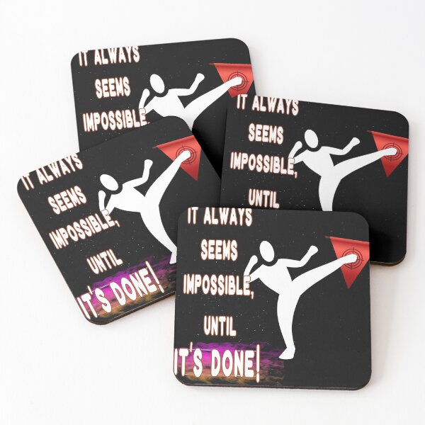 Item preview, It Always seems impossible, until it's DONE wiseguy Quote Never stop trying inspirational quote cute lovely from a lifelong learner gift designed and sold by Inspirationarea.