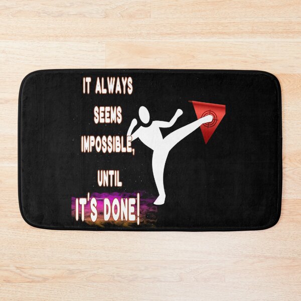 Item preview, It Always seems impossible, until it's DONE wiseguy Quote Never stop trying inspirational quote cute lovely from a lifelong learner gift designed and sold by Inspirationarea.
