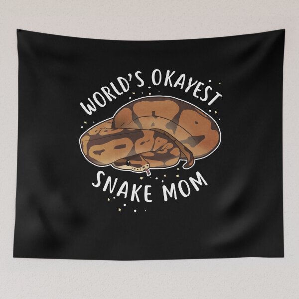 Item preview, World's Okayest Snake Mom designed and sold by Clara Hollins.