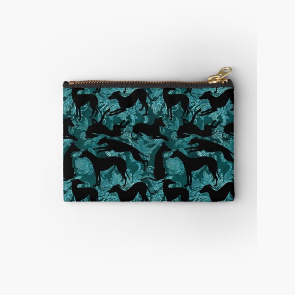 Item preview, Cyan Damask Silhouetted Greyhounds designed and sold by GreytGraphicals.