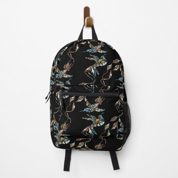 Item preview, Swipes of deep blue and dark ocean abstract hummingbirds designed and sold by TitaCris.
