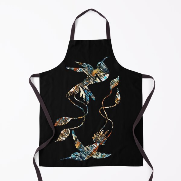 Item preview, Swipes of deep blue and dark ocean abstract hummingbirds designed and sold by TitaCris.