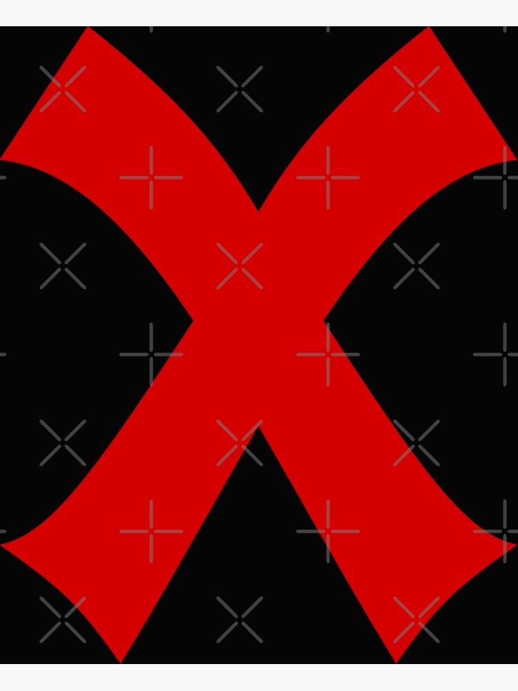 Red X, X marks the spot, treasure hunt, box checked, Alphabet, X