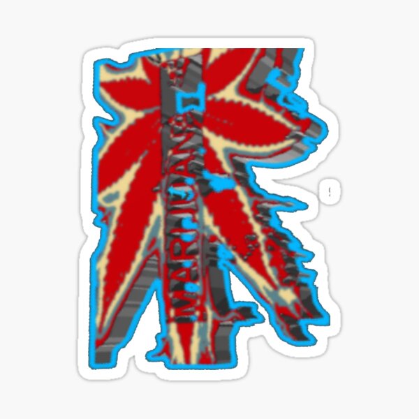 Marijuana Street - 3D Sticker