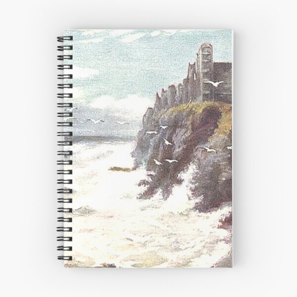 Item preview, Vintage Illustration of rough sea at Tantalion Castle designed and sold by yourscotland.