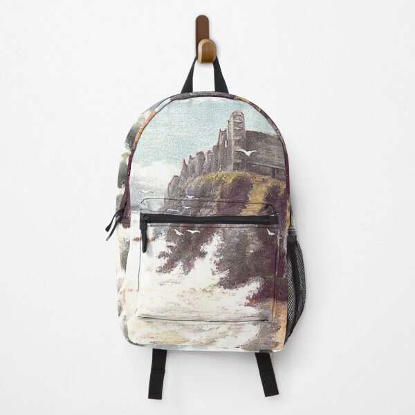 Item preview, Vintage Illustration of rough sea at Tantalion Castle designed and sold by yourscotland.