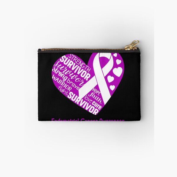 Item preview, Endometrial Cancer Heart Support Endometrial Cancer Warrior Fighting designed and sold by GennieShop.