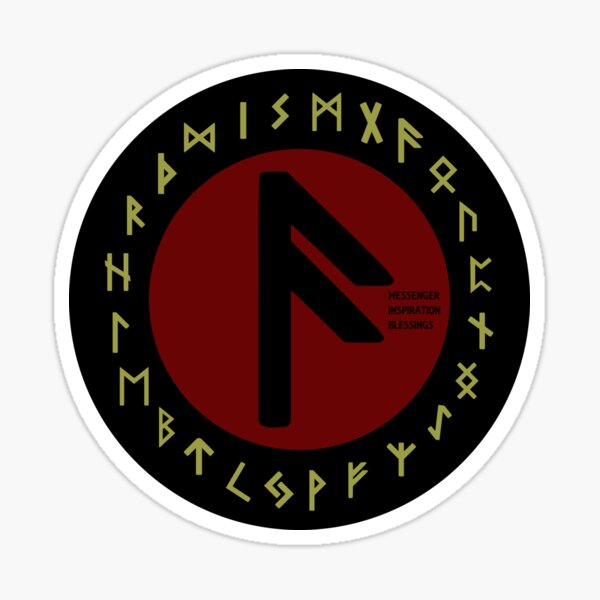 Item preview, Red Ansuz Futhark Rune Symbol designed and sold by Depic Spirit.