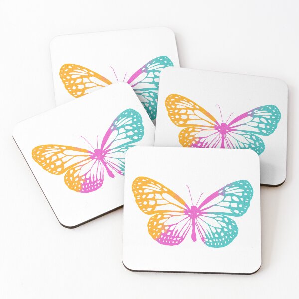 Item preview, Neon rainbow butterfly - orange, hot pink, teal designed and sold by thephoenixsoul.