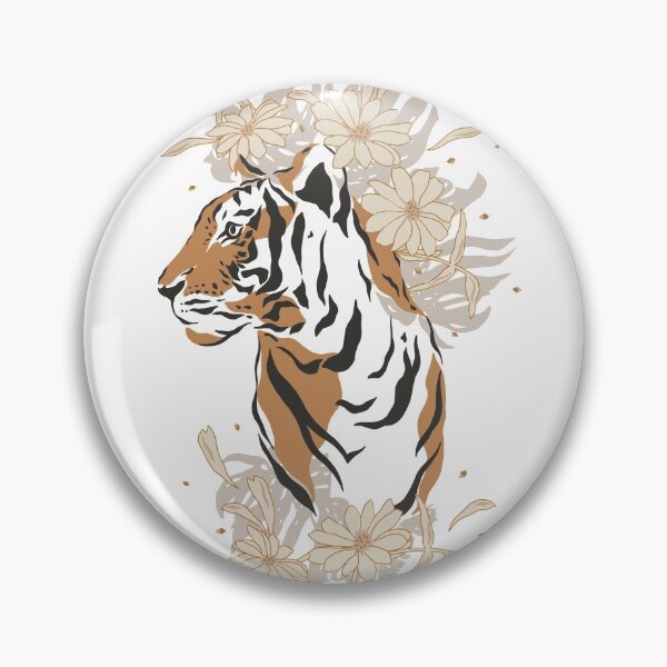 Item preview, Jungle Flowers Royal Tiger designed and sold by TheWildFlix.