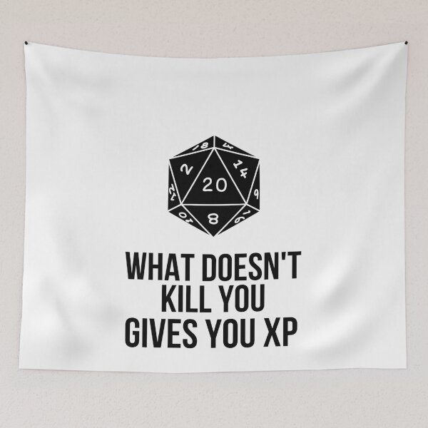 Item preview,  DnD - What Doesn't Kills you Gives you XP designed and sold by TeeKit.