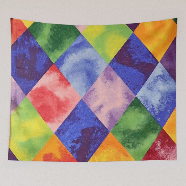 Item preview, Diamond Geometric Color Block Pattern designed and sold by TrolldollC.