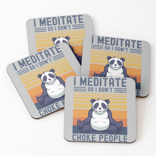 Item preview, I Meditate So I Don't Choke People Panda designed and sold by RedQuality.